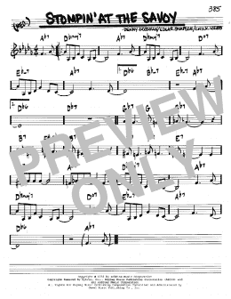 page one of Stompin' At The Savoy (Real Book – Melody & Chords – C Instruments)