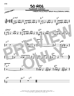 page one of So Nice (Summer Samba) (Real Book – Melody & Chords – C Instruments)