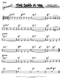 page one of The Song Is You (Real Book – Melody & Chords – C Instruments)