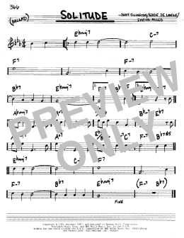 page one of Solitude (Real Book – Melody & Chords – C Instruments)