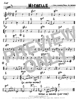 page one of Michelle (Real Book – Melody & Chords – C Instruments)