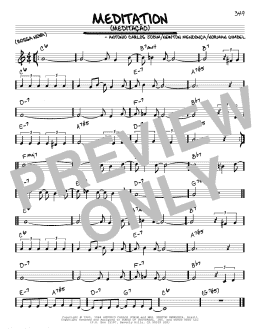 page one of Meditation (Meditacao) (Real Book – Melody & Chords – C Instruments)