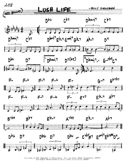 page one of Lush Life (Real Book – Melody & Chords – C Instruments)