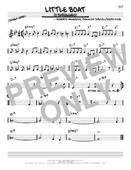 page one of Little Boat (Real Book – Melody & Chords – C Instruments)