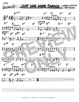 page one of Just One More Chance (Real Book – Melody & Chords – C Instruments)