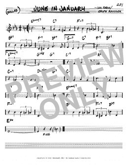 page one of June In January (Real Book – Melody & Chords – C Instruments)