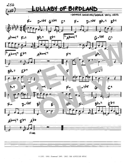 page one of Lullaby Of Birdland (Real Book – Melody & Chords – C Instruments)