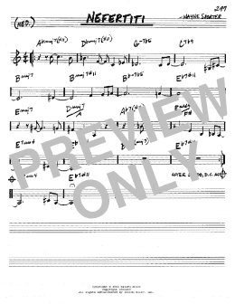 page one of Nefertiti (Real Book – Melody & Chords – C Instruments)