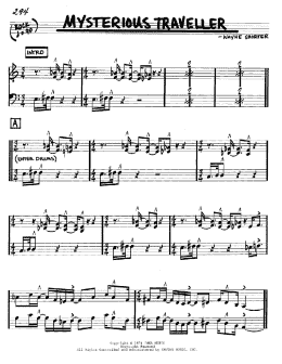 page one of Mysterious Traveller (Real Book – Melody & Chords – C Instruments)