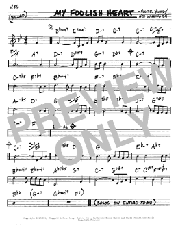page one of My Foolish Heart (Real Book – Melody & Chords – C Instruments)