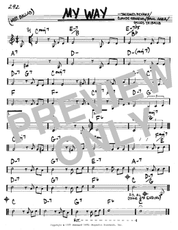 page one of My Way (Real Book – Melody & Chords – C Instruments)