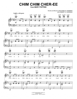 page one of Chim Chim Cher-ee (from Mary Poppins) (Piano, Vocal & Guitar Chords (Right-Hand Melody))