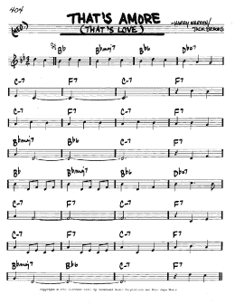 page one of That's Amore (That's Love) (Real Book – Melody & Chords – C Instruments)