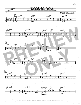 page one of Woodyn' You (Real Book – Melody & Chords – C Instruments)