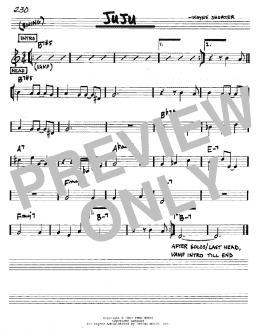 page one of Juju (Real Book – Melody & Chords – C Instruments)