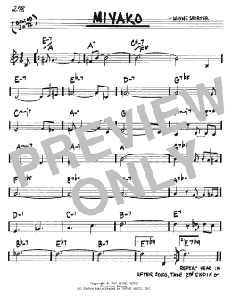 page one of Miyako (Real Book – Melody & Chords – C Instruments)