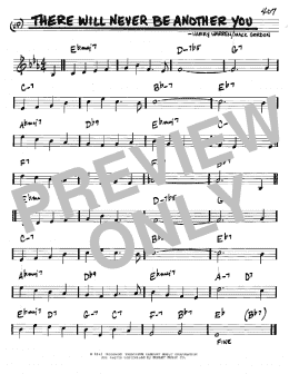 page one of There Will Never Be Another You (Real Book – Melody & Chords – C Instruments)