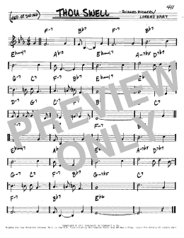 page one of Thou Swell (Real Book – Melody & Chords – C Instruments)