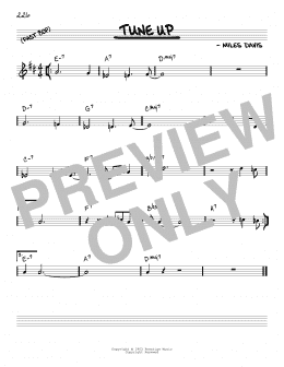 page one of Tune Up (Real Book – Melody & Chords – C Instruments)