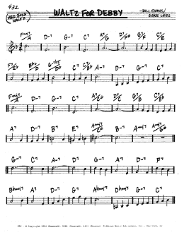 page one of Waltz For Debby (Real Book – Melody & Chords – C Instruments)