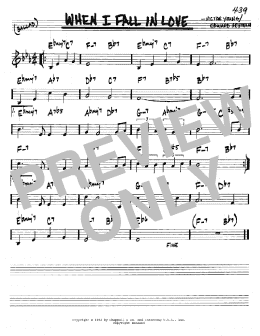 page one of When I Fall In Love (Real Book – Melody & Chords – C Instruments)