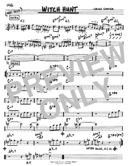 page one of Witch Hunt (Real Book – Melody & Chords – C Instruments)