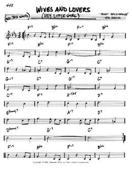 page one of Wives And Lovers (Hey, Little Girl) (Real Book – Melody & Chords – C Instruments)
