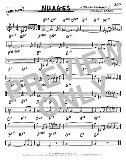 page one of Nuages (Real Book – Melody & Chords – C Instruments)