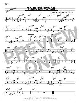 page one of Tour De Force (Real Book – Melody & Chords – C Instruments)