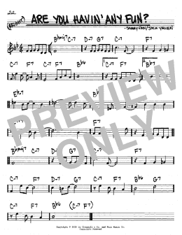 page one of Are You Havin' Any Fun? (Real Book – Melody & Chords – C Instruments)