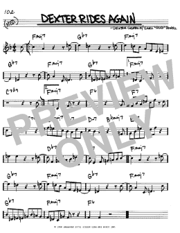 page one of Dexter Rides Again (Real Book – Melody & Chords – C Instruments)