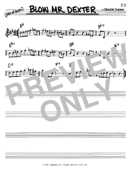 page one of Blow Mr. Dexter (Real Book – Melody & Chords – C Instruments)