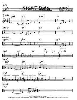 page one of Night Song (Real Book – Melody & Chords – C Instruments)