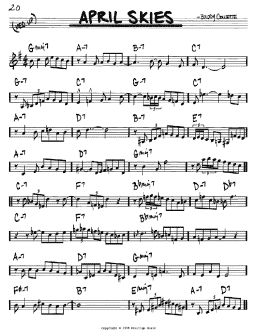 page one of April Skies (Real Book – Melody & Chords – C Instruments)