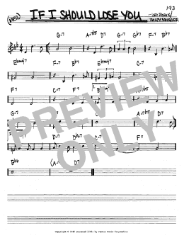 page one of If I Should Lose You (Real Book – Melody & Chords – C Instruments)