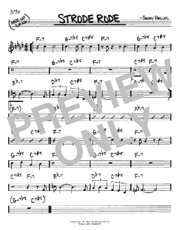 page one of Strode Rode (Real Book – Melody & Chords – C Instruments)