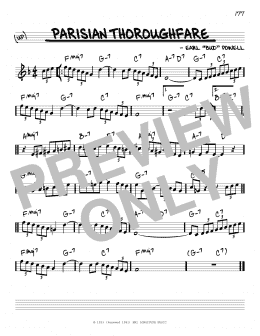 page one of Parisian Thoroughfare (Real Book – Melody & Chords – C Instruments)