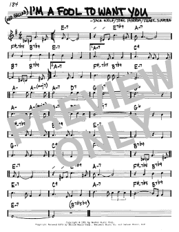 page one of I'm A Fool To Want You (Real Book – Melody & Chords – C Instruments)
