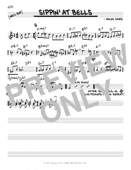 page one of Sippin' At Bells (Real Book – Melody & Chords – C Instruments)
