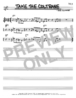 page one of Take The Coltrane (Real Book – Melody & Chords – C Instruments)