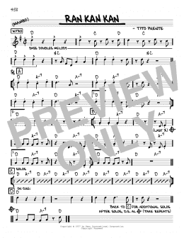 page one of Ran Kan Kan (Real Book – Melody & Chords – C Instruments)