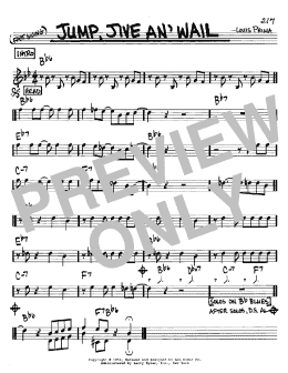page one of Jump, Jive An' Wail (Real Book – Melody & Chords – C Instruments)