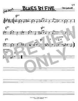 page one of Blues By Five (Real Book – Melody & Chords – C Instruments)