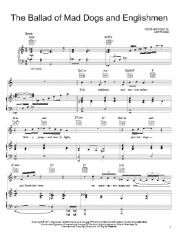 page one of The Ballad Of Mad Dogs And Englishmen (Piano, Vocal & Guitar Chords (Right-Hand Melody))