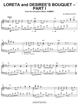 page one of Loreta And Desiree's Bouquet-Part 1 (Piano Solo)
