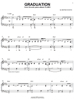 page one of Graduation (Piano Solo)