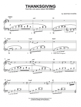page one of Thanksgiving (Piano Solo)