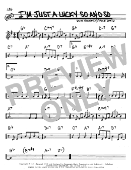 page one of I'm Just A Lucky So And So (Real Book – Melody & Chords – C Instruments)