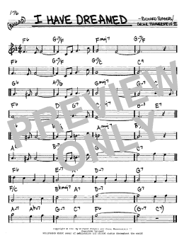 page one of I Have Dreamed (Real Book – Melody & Chords – C Instruments)