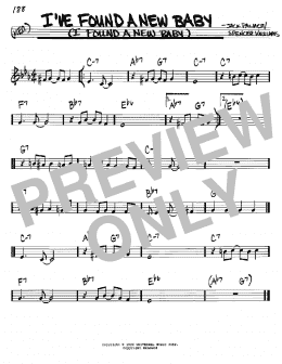 page one of I've Found A New Baby (I Found A New Baby) (Real Book – Melody & Chords – C Instruments)